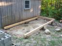 Concrete poured, beams in place