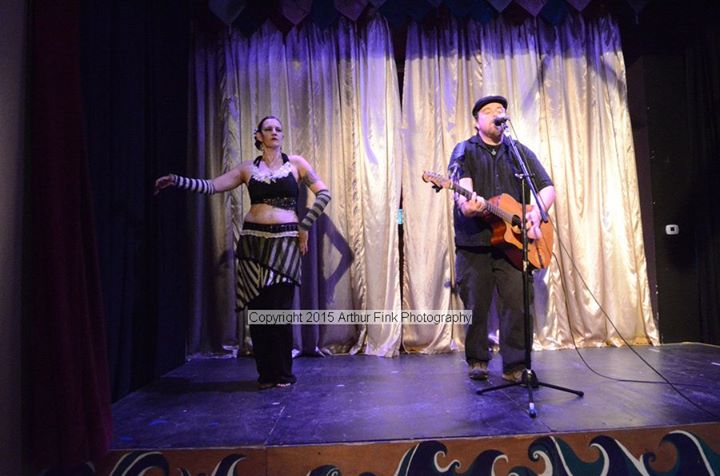 Eddy Dyer with Joie Grandbois, at the Stephen Carpenter Benefit concert. Photo by Arthur Fink.